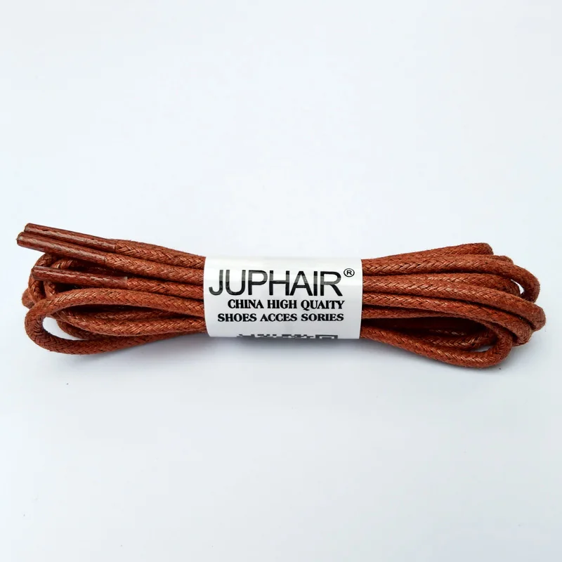 JUP1-12 Pair Red Brown High Quality Laces Unisex Sneakers Sports Rounds Wax Cotton Shoelaces Waxed  Shoes Popular Worldwide Sale