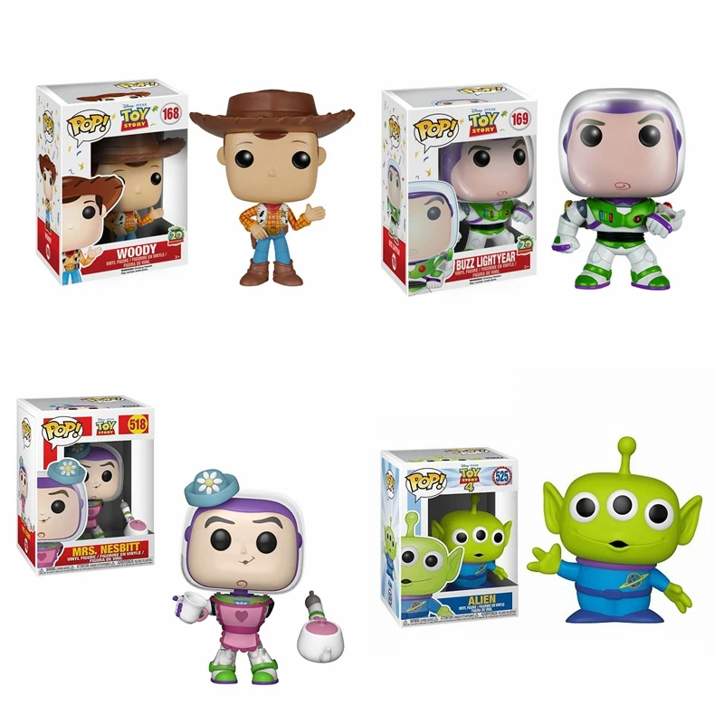 

POP Movie Anime Toy Story 3 Woody Buzz Light Year Alien PVC Action Figures brinquedos Collection Model Toys for Children gift