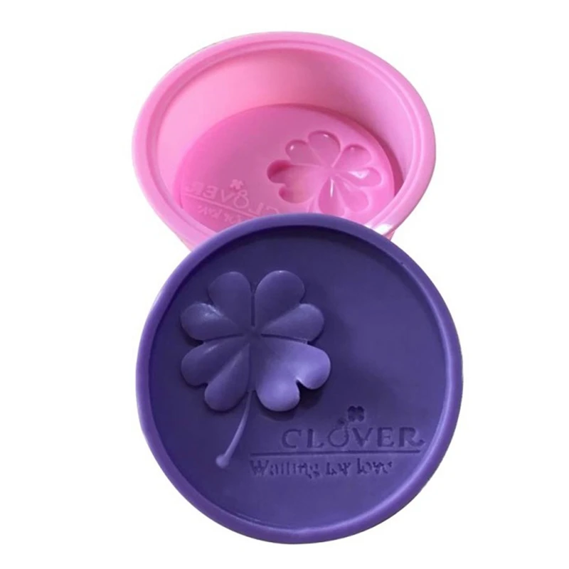 

3D Four Leaf Flower Silicone Soap Mold Handmade Cake Molds Natural Soap Making Crafts DIY Baking Cakes Forming Tool