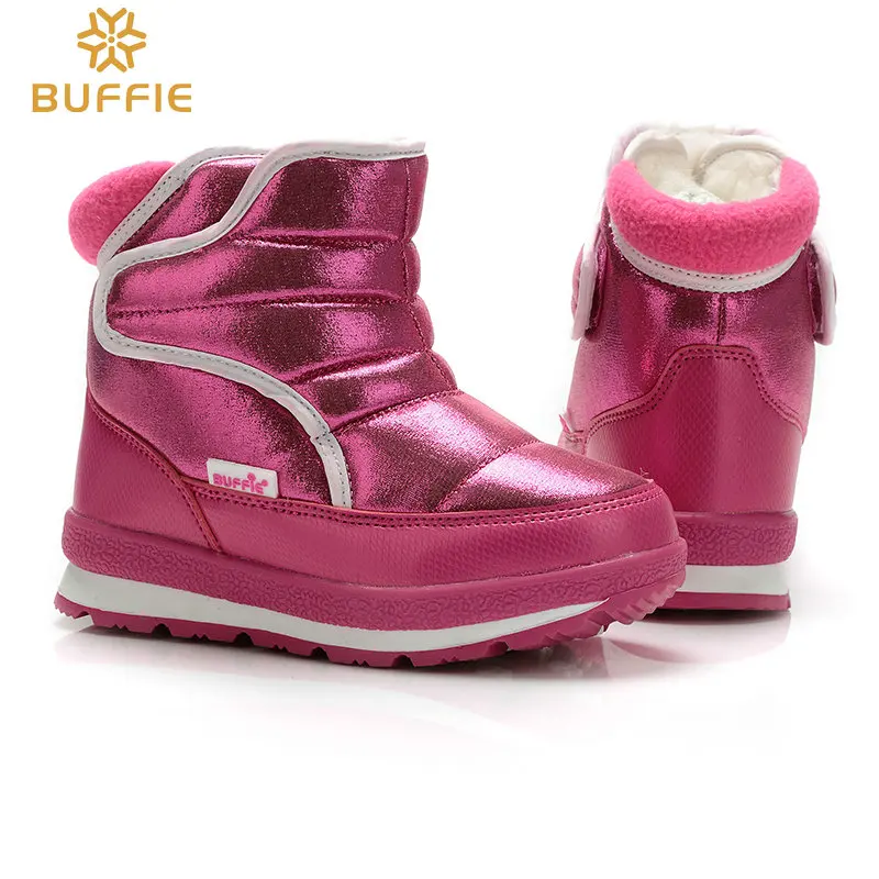 

Fashion warm winter snow boots children waterproof antiskid mixed natural wool colour fuchsia brand buffie free shipping