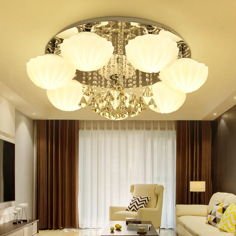 

Simple led ceiling lamp atmosphere living room crystal garden creative bedroom room lamp