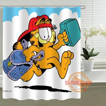 

Garfield Cartoon Shower Curtain Personalized Custom Bath curtain Waterproof polyester curtain for family