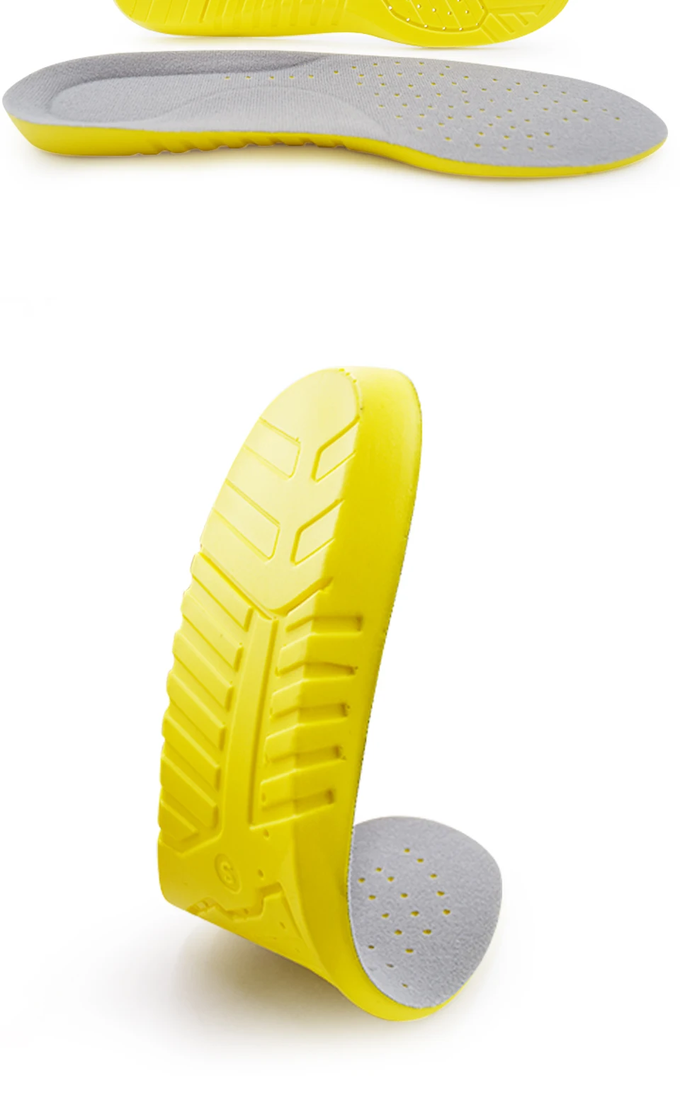 Saudefoot полиуретановые стельки желтая обувь из пеноматериала с эффектом памяти Высокие эластичные спортивные обувные вкладыши дышащие