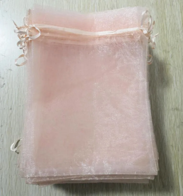 100 шт./лот 35x50 см(14 ''x 20'') 22 цвета большой размер большие мешки из органзы на шнурке сумки для рождественской свадьбы подарок упаковка мешок - Цвет: Peach Colour