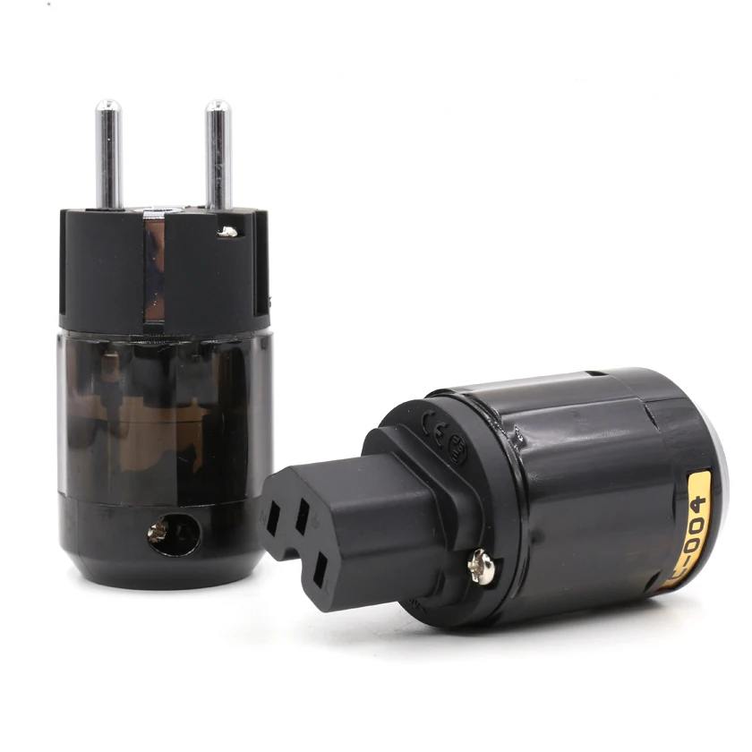 Free shipping 10 pairs Oyaide P 004E Rhodium Platinum EU Power Plug & C