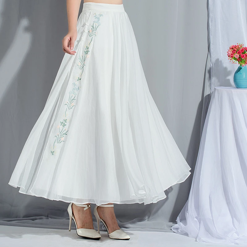 Cheap long white skirt Clearance