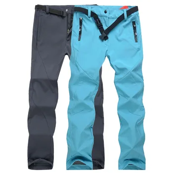

NUONEKO New Winter Waterproof Camping Hiking Pants Women Men Softshell Fleece Trousers Outdoor Sport Skiing Trekking Pants PM19