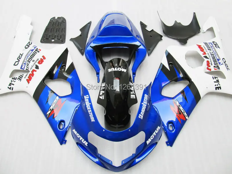 Обтекатель 100% Fit injection сине белый для SUZUKI GSX R1000 GSXR1000 GSXR 1000 K2 K1 00 01 02 2000 2001 2002