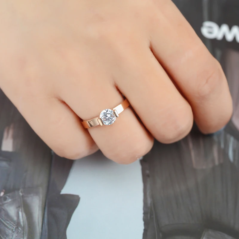 Дизайн, размер от 4 до 10, мульти Ограненный ААА Циркон, кольцо из нержавеющей стали, обручальное Ювелирное кольцо, лучший подарок для женщин и девушек