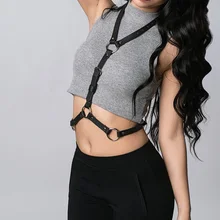 Transformer harness Black leather harness Black waist harness Black chest harness Christmas gift for her Leather top Leather