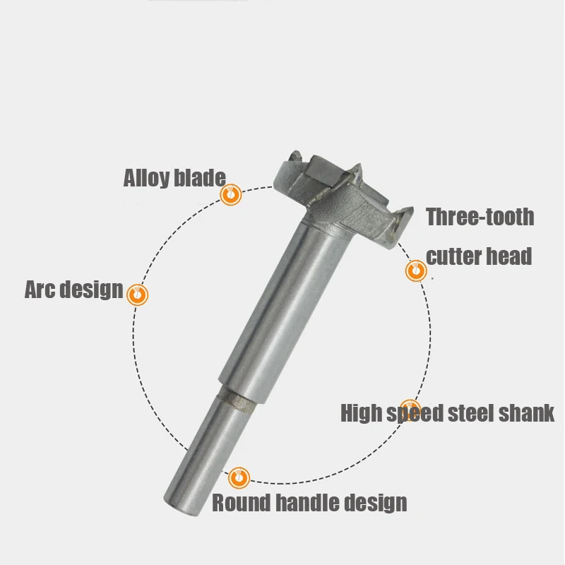 OMY 1 шт. Профессиональный Forstner шнек деревообрабатывающий Сверло по дереву отверстие пилы Серебряный тон резак диаметр Шарнир край инструмент