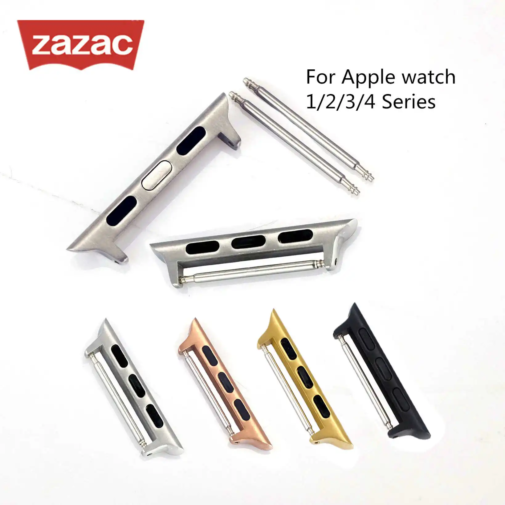 

Connector Adapter For Apple watch Bands 44mm 40mm 42mm 38mm Seamless Metal Aluminum Watchband Linker iwatch Strap Accessories