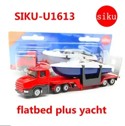 1: 87 строительных автомобилей из сплава, высокая имитация бортовой плюс яхты, SIKU-U1613 модель, бесплатная доставка