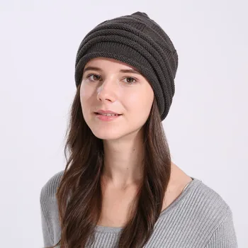 

Winter Brand Female Winter Hat Ball Cap For Women Girl 'S Hat Knitted Beanies Cap Hat Thick Women'S Skullies Beanies KNPH03