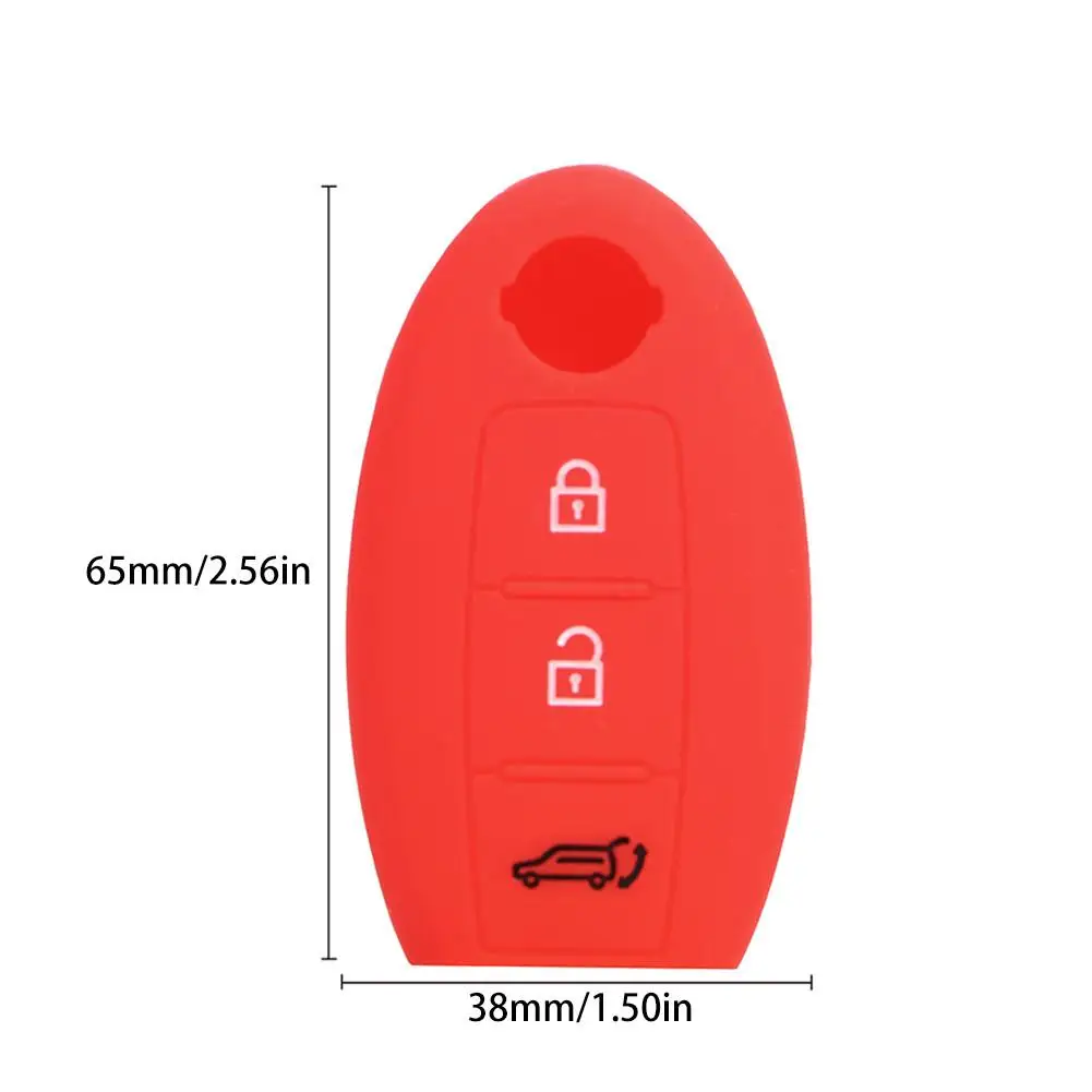 3 кнопочный ключ автомобиля силиконовый чехол для Nissan TEANA Qashqai Juke Key Bag Обложка протектор Fob автомобильный Стайлинг авто аксессуары