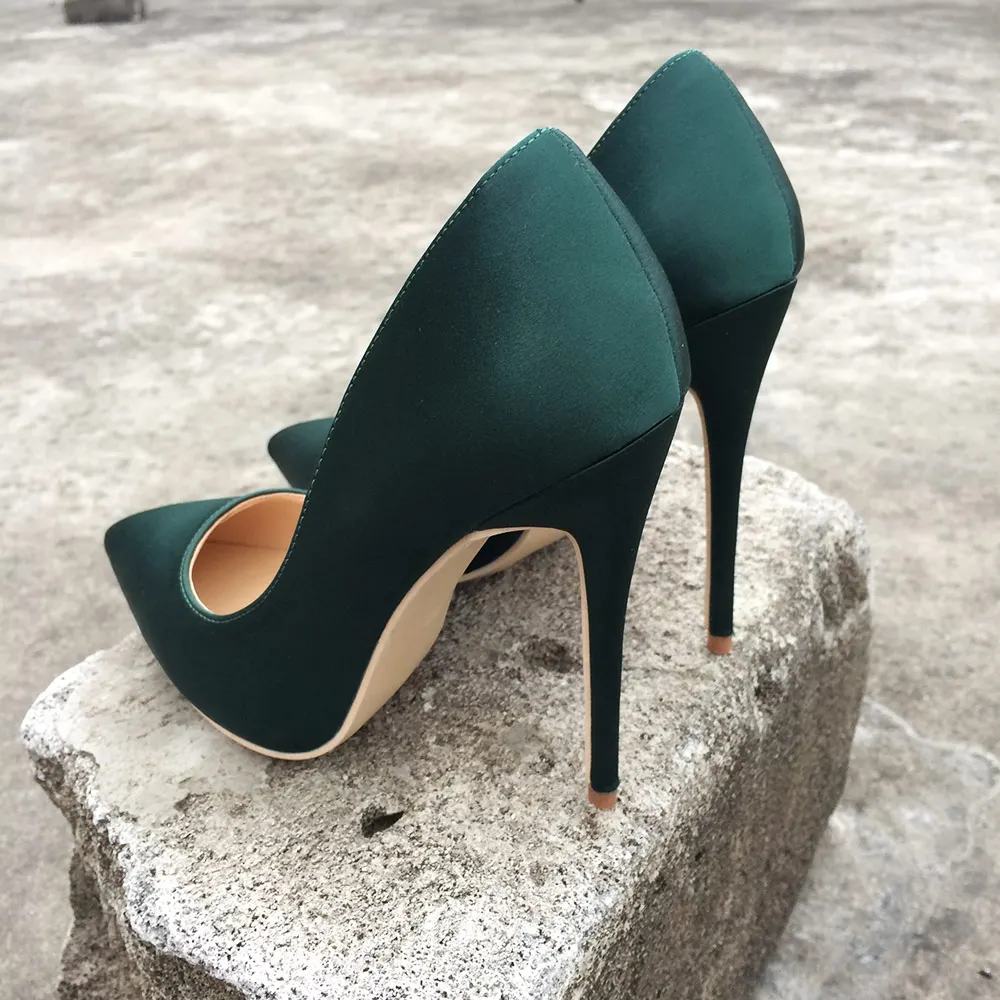 Veowalk/брендовые пикантные женские туфли на высоком каблуке с шелковым верхом; элегантные женские вечерние туфли-лодочки с острым носком; женские удобные модельные туфли; Индивидуальный заказ