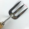 Garden Tools Stainless Steel Hand Fork with Wooden Handle Traditional Handheld Digging Fork for Planting Flowers & Vegetables 3