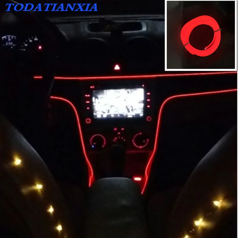 Украшение автомобиля светодиодная лента неоновая лампа для ford c max volkswagen golf 5 mini