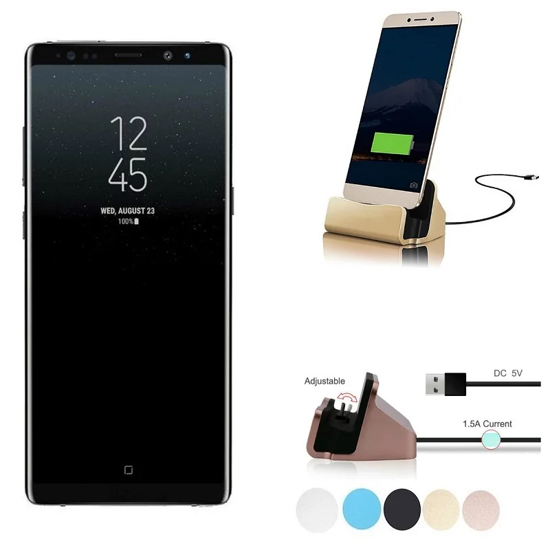

Charging Station USB C Dock for Samsung Galaxy Note 8 7 5 4 S8 Plus S7 S6 Edge A3 A5 A7 J3 J5 J7 2016 2017 USB Charger Dock Base