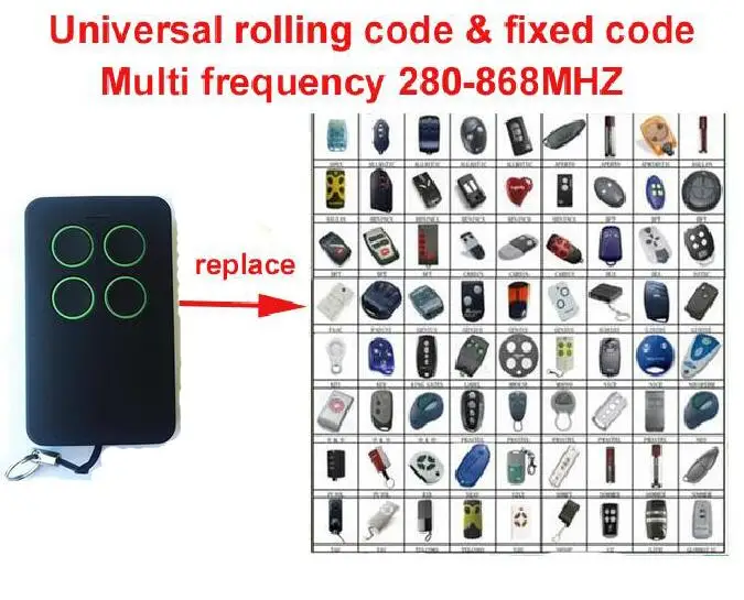 Auto-Scan 280mhz - 868mhz Multi Frequency rolling code and fixed code remote control duplicator free shipping rib sun t433 2ch rib sun t433 4ch replacement remote control duplicator 433 92mhz fixed code free shipping