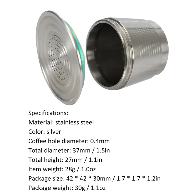 Cheap Stainless Steel Fillable Coffee Capsule Silver Reusable Coffee Capsule Cup with Buckle Type for Nespresso Coffee Capsule Machine Cheap Stainless Steel Fillable Coffee Capsule Silver Reusable Coffee Capsule Cup with Buckle Type for Nespresso Coffee Capsule Machine