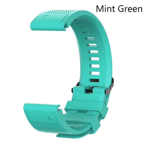 ECSEM ремешок для часов Garmin fenix 5X/5X plus quick fit полосы силиконовая текстура модный стиль ремешок для fenix 3 HR - Цвет: Mint green