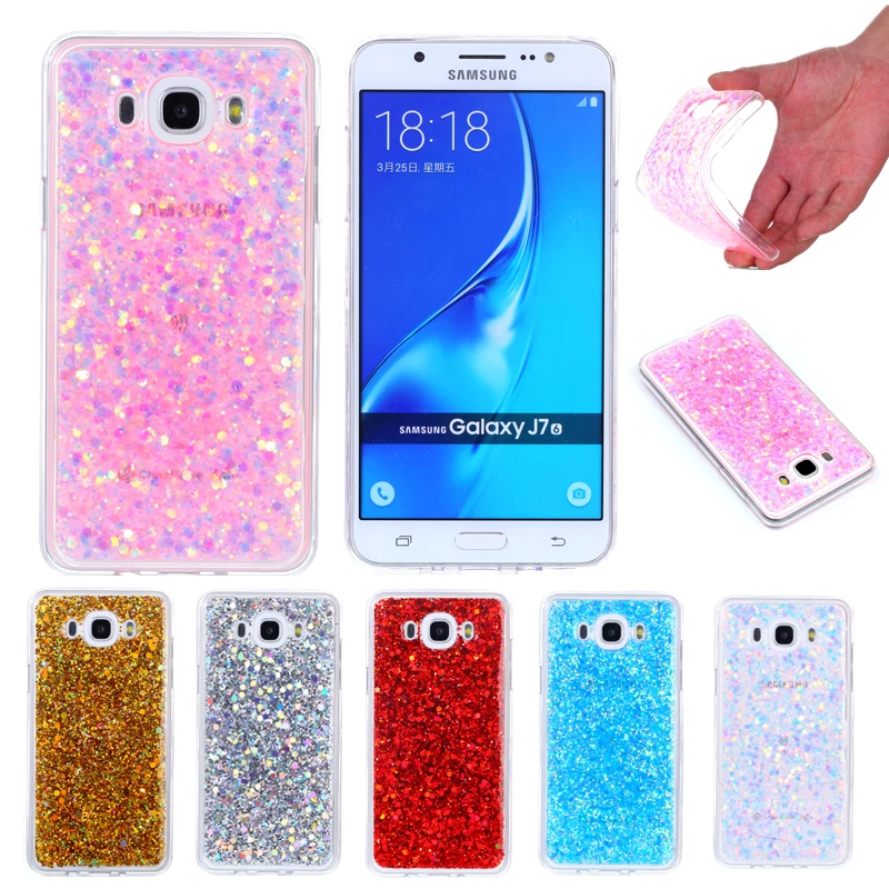 

For Samsung J 7 2016 Shining Case Soft Silicone TPU Frame Colored Shiny Glitter Back Cover Case for Samsung Galaxy J7 2017 5.5