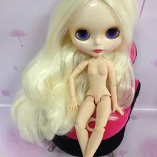 Совместное тела телесного цвета Блит куклы, кукла(белые волосы) q