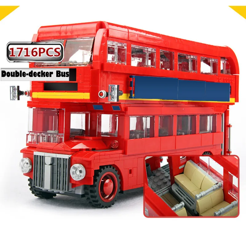 

Bela 10775 Creator United Kingdom Britain London Double-Decker Bus 10258 Building Blocks Bricks Toy Compatible With Legoings