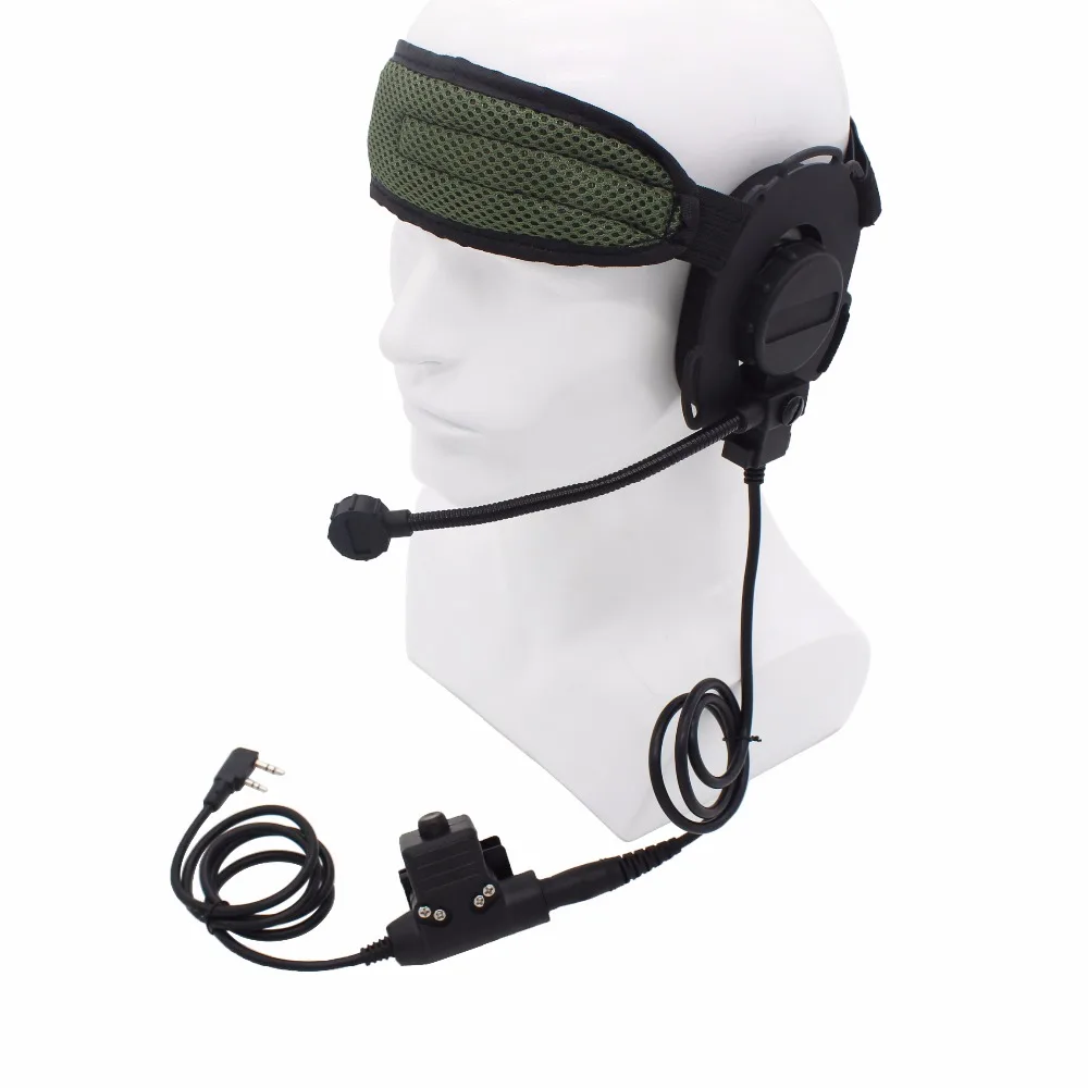 Черная тактическая гарнитура HD03 Z Bowman Elite II U94 PTT для BaoFeng UV 5R 6R 82HP BF F8HP плюс 5RE