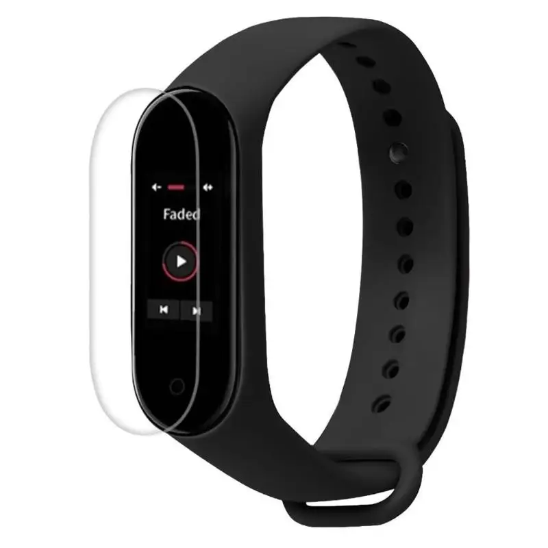 

Ultra Thin Bracelet 2.5D Curved Edges Screen Protector Film for Xiaomi Mi Band 4 Oil And Water Resistant Coating Materials