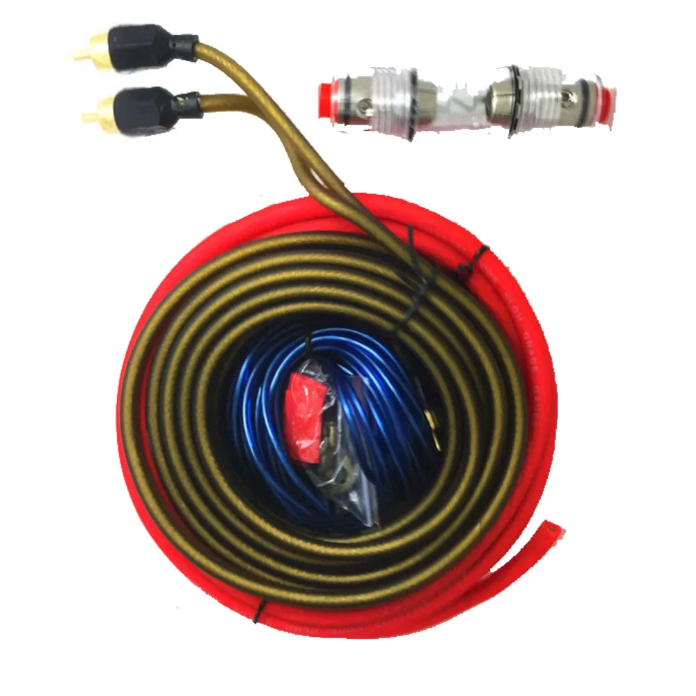 Сабвуфер Усилители домашние Динамик Установка 8ga автомобиля Мощность с держатель предохранителя аудио Провода кабель комплект