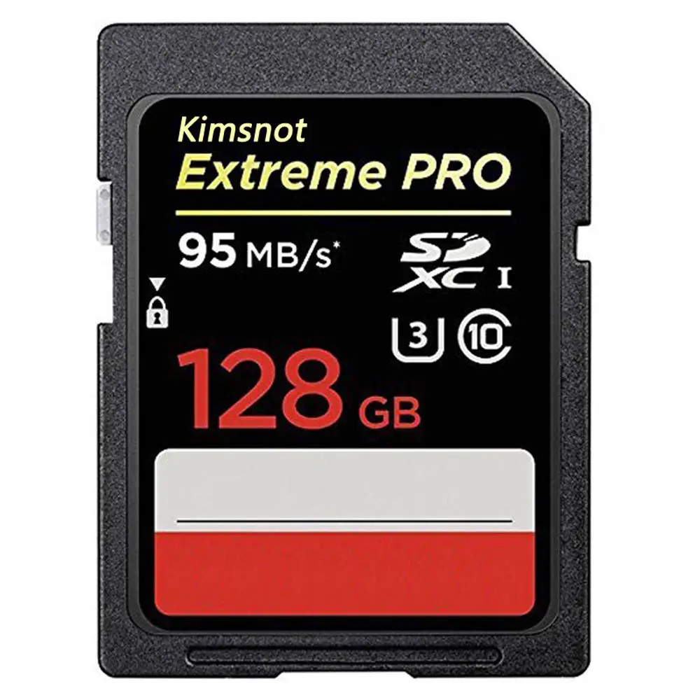 Kimsnot Extreme Pro 633x SD карты 256 ГБ 128 Гб 64 Гб оперативной памяти, 32 Гб встроенной памяти, 16 Гб флэш-памяти SDHC, карта памяти SDXC карты Class 10 95 МБ/с. UHS-I для Камера - Емкость: 128 ГБ