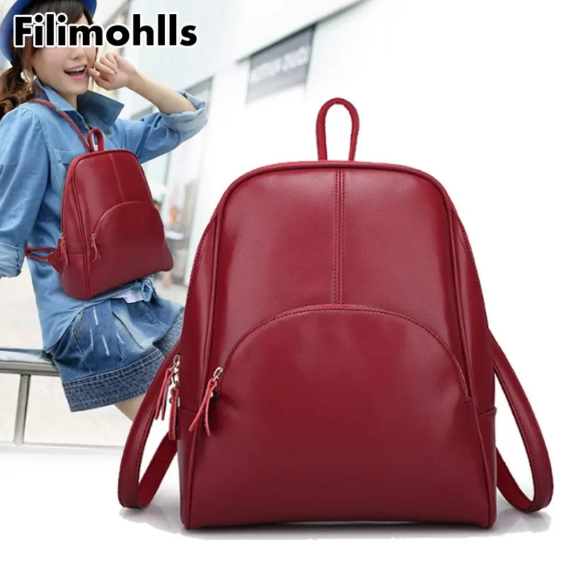 Женский рюкзак высокого качества из искусственной кожи Mochila Escolar, школьные сумки для девочек-подростков, рюкзаки с верхней ручкой, сумка через плечо, F-1