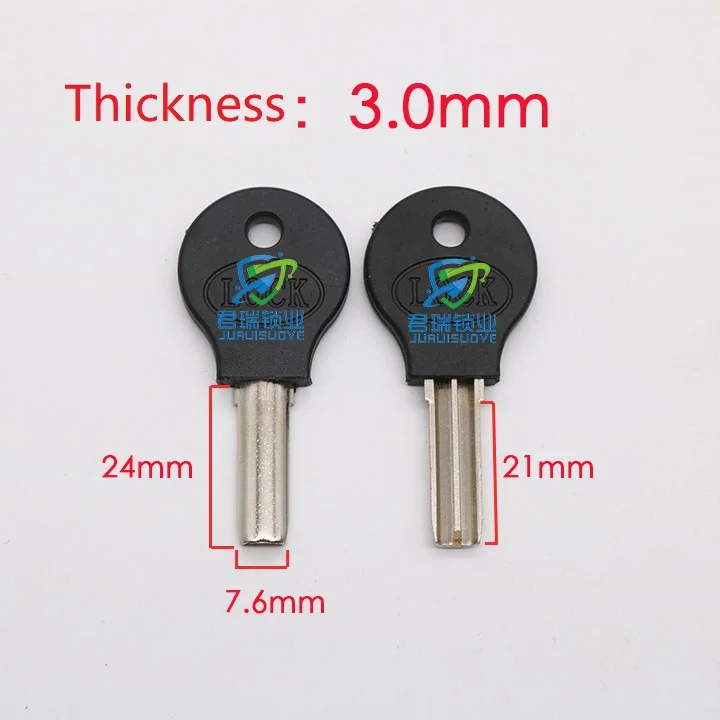 

10pcs x Short Semicircle key embryo House Key Blade Replacement Length 24mm JF009