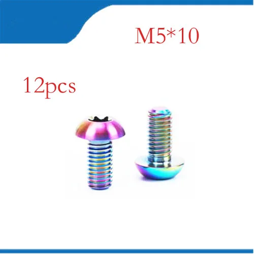 10pcs M5x10mm Bike Bicycle Disc Brakes Rotor Screw Bolts Nuts Torx T25