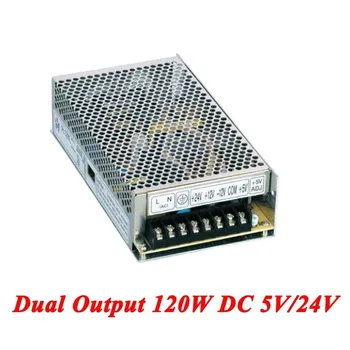 

D-120B Switching Power Supply 120W 5V/24V,Dual Output Ac-dc Power Supply For Led Strip,voltage Converter 110v/220v To 5V/24V