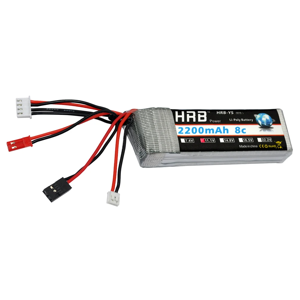 HRB 3S Lipo батарея 11,1 V 2200mAh 8C RC части JST SM 2Pin 4Pin Акку батарея для радиоуправляемого передатчика Приемник перезаряжаемые аксессуары