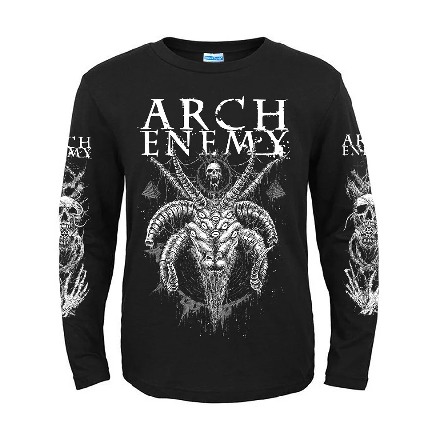 5 дизайнов, шведская группа, Arch Enemy, 3D, Череп, рыцарь, рок, бренд, для мужчин и женщин, полная рубашка с длинными рукавами, тяжелый металл, панк, иллюстрация, футболка - Цвет: 5