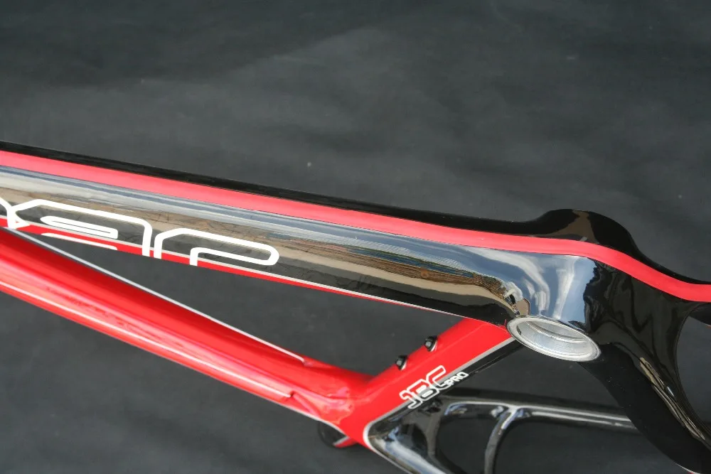 Sale JBC Lightning Carbon MONOCOQUE MTB Frame with Seat Post and BB30 17" 18" RED color 4
