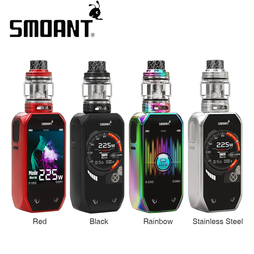 

Original Smoant Naboo Kit 225W with 4ml/2ml Capacity Naboo Atomizer No 18650 Battery 2.4 inch colorful Screen vs Smoant Cylon