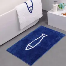 Home bathroom mat cartoon fish microfiber living room absorbent carpet door mats kitchen bedroom shaped mats