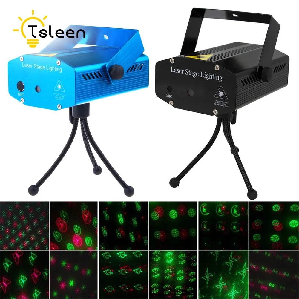 

Cheap 10 patterns dynamicly DJ Disco Bar House professional disco lights Sound Control LED Laser Projector equipments CE ROHS