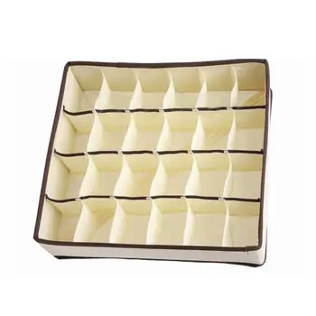 

Best 24 Cells Foldable Closet Drawer Organizer Box For Bra Underwear Tie Sock Cells