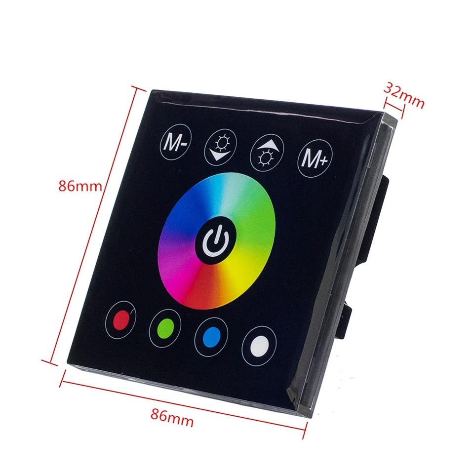 OSIDEN RGBW Сенсорный экран полный цвет контроллер светодиодный экран диммер настенного типа DC12V 24V 4A* 4CH для 5050 3528 3014 RGB полосы светильник