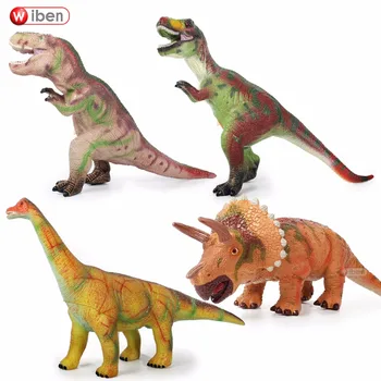

Jurassic Big Dinosaur toy Tyrannosaurus Rex Brachiosau Triceratops Soft Plastic Action & Toy Figures Animal Model Christmas Gift