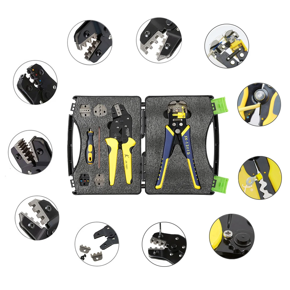 

Professional multitool Wire Crimpers Engineering Ratcheting Terminal Crimping Pliers Crimper Tool Cord End Terminals Kit