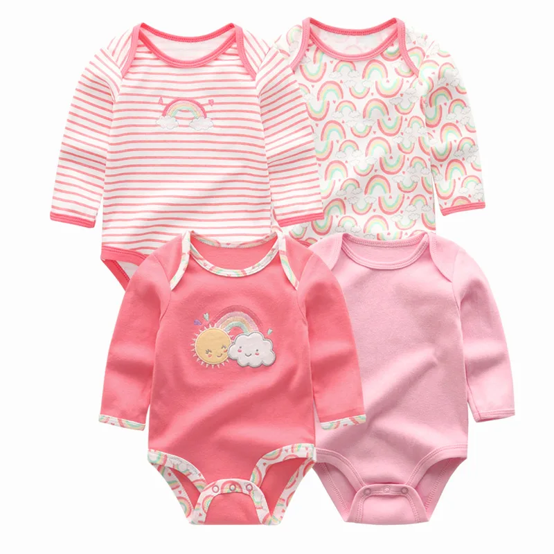 Fairy Baby Unisex Baby Long Sleeve Footies Cartoon Print Coveralls,3-6M,Cherry