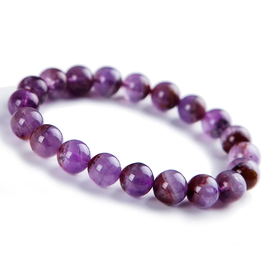 

Genuine Natural Auralite 23 Purple Red Man Women Powerful 10mm From Canada Round Beads Bracelets Reiki AAAAA Drop Shipping