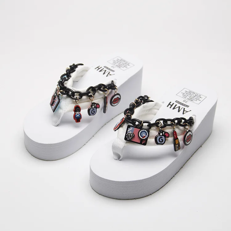 Korea White Wedge Slip On Flip Flops Slippers Womens Summer Antiskid Slipper Platform Shoes Cheap54